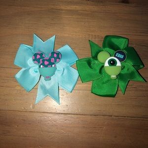 Monsters Inc hair bows